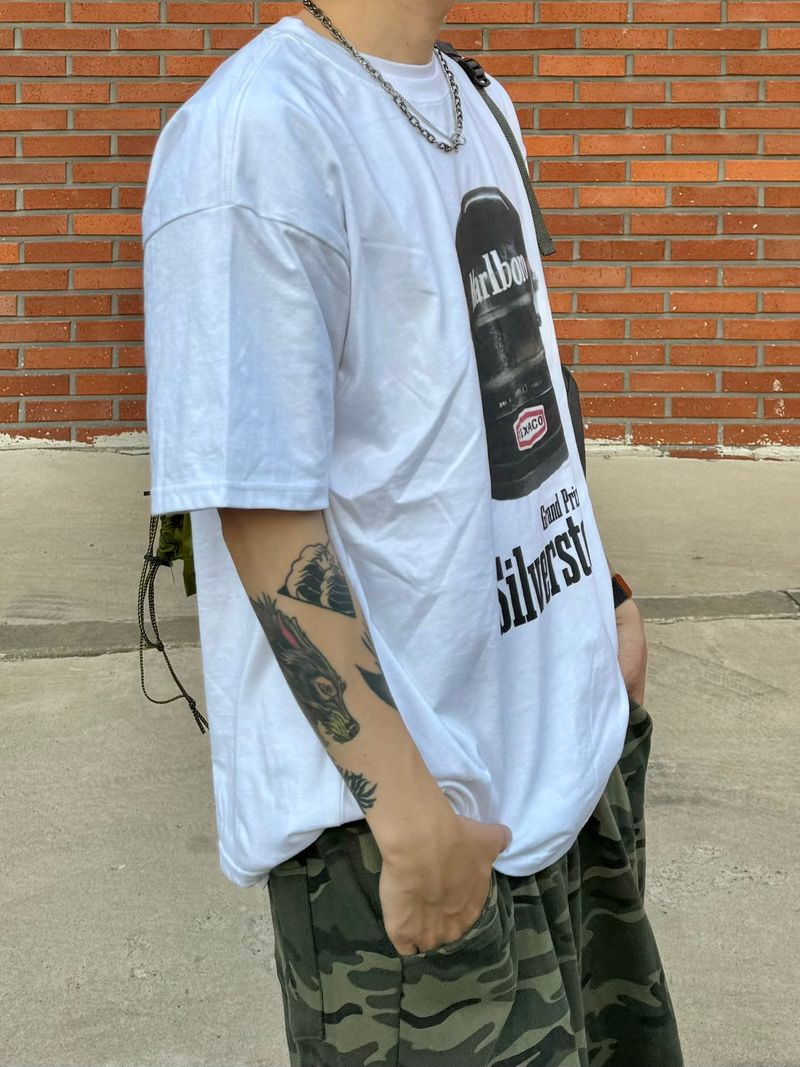 Malboro over short sleeve T 2C