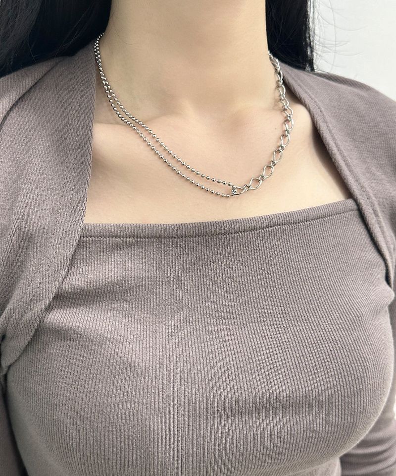 half&half twoway necklace