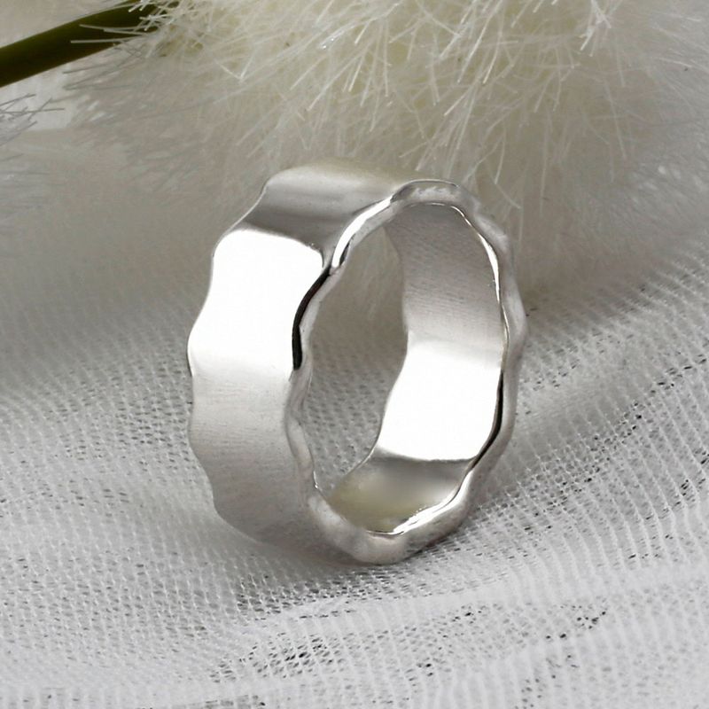 SHOVEOFF（ショーブオフ）の「SVR-624 Silver 92.5 Wide Round Wave Flat Silver Ring（Accessories）」