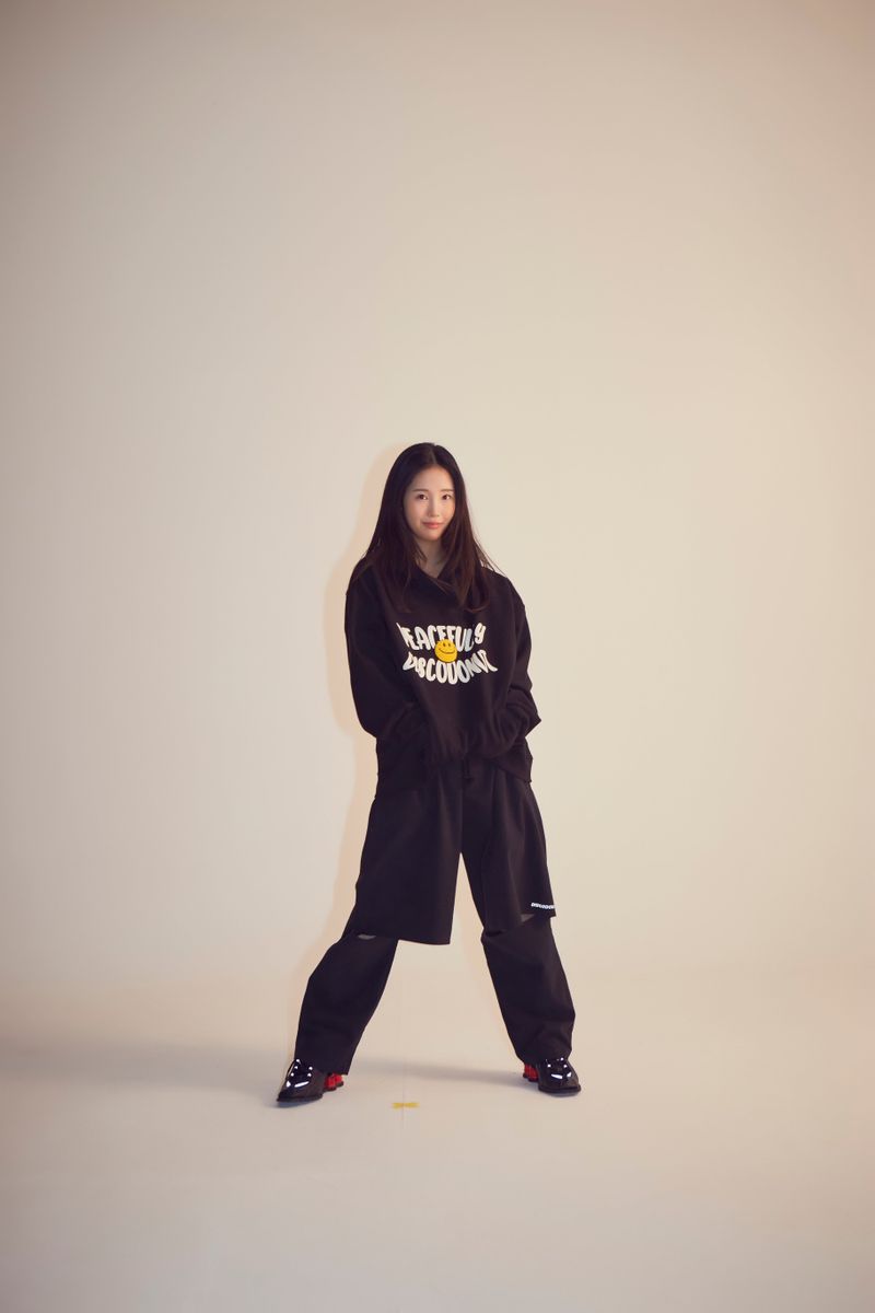 banding half cut long pants_bk