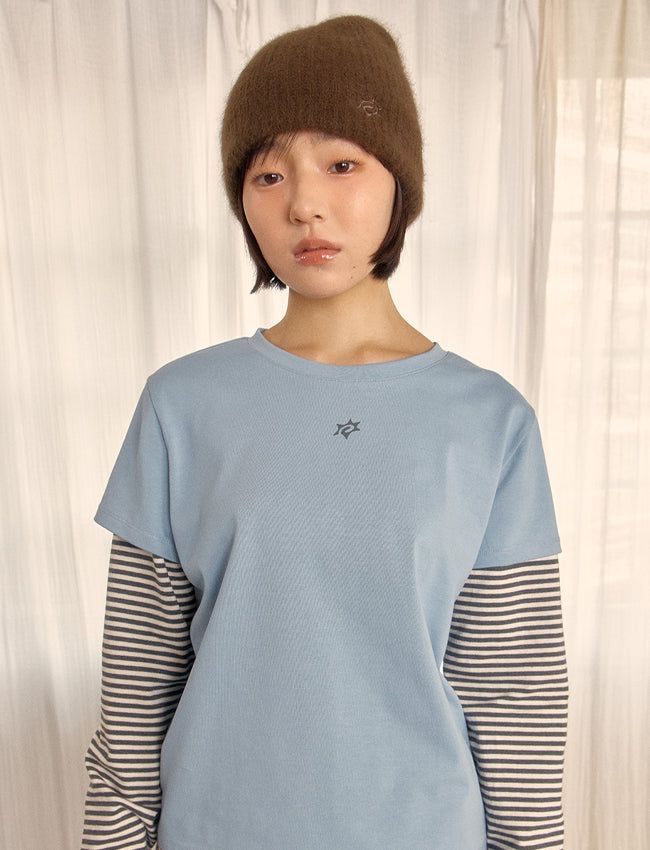 HAIRY KNIT BEANIE (BROWN)
