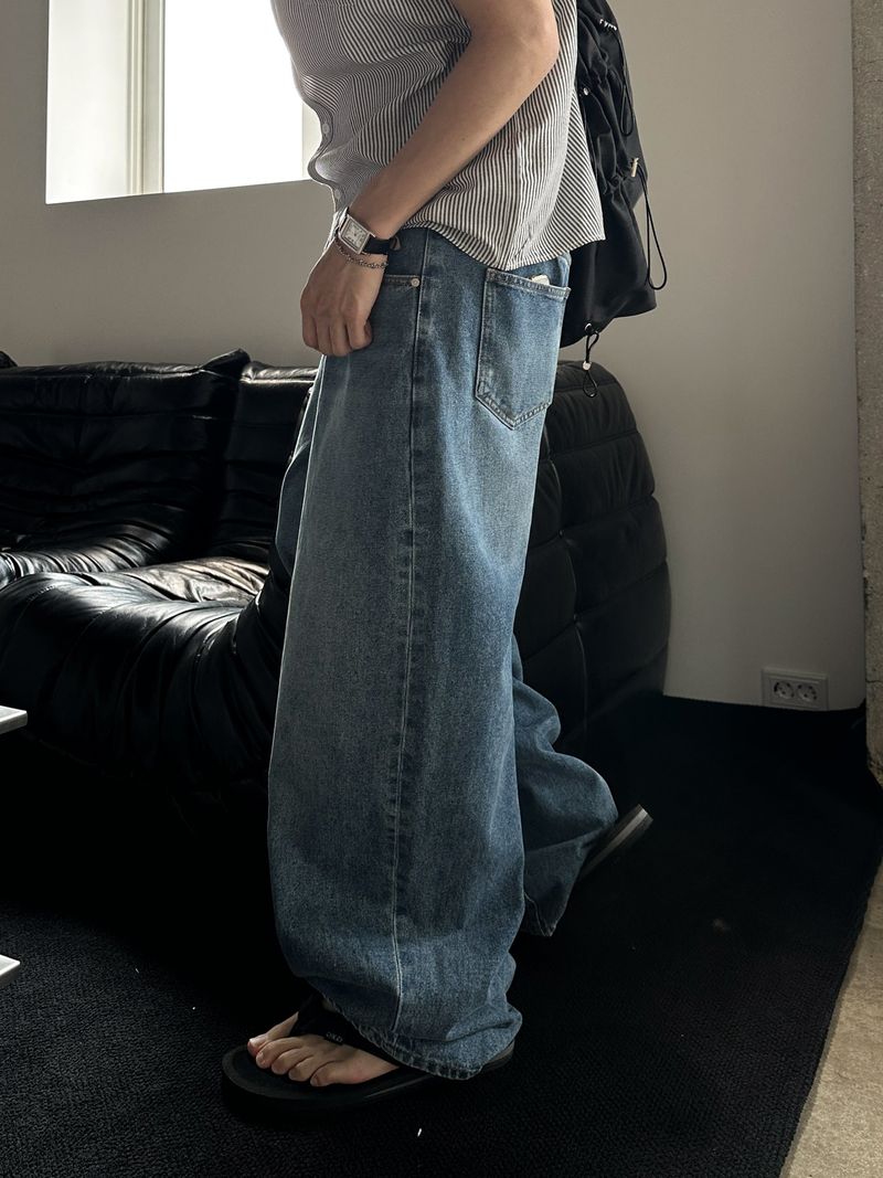 Rael Washed Wide Denim Pants