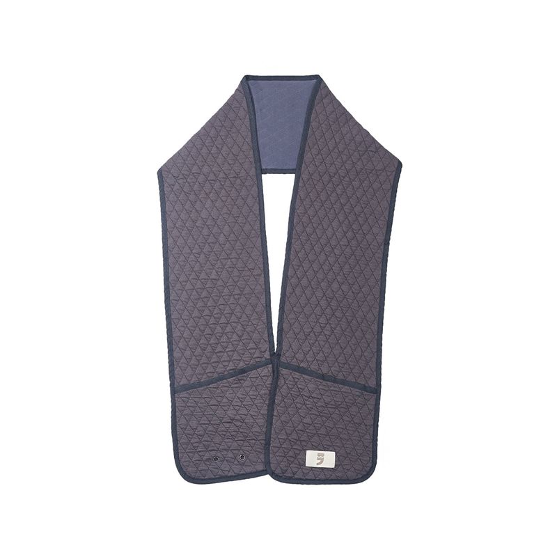 VINTAGE DIA-QUILTING POCKET MUFFLER (Charcoal)