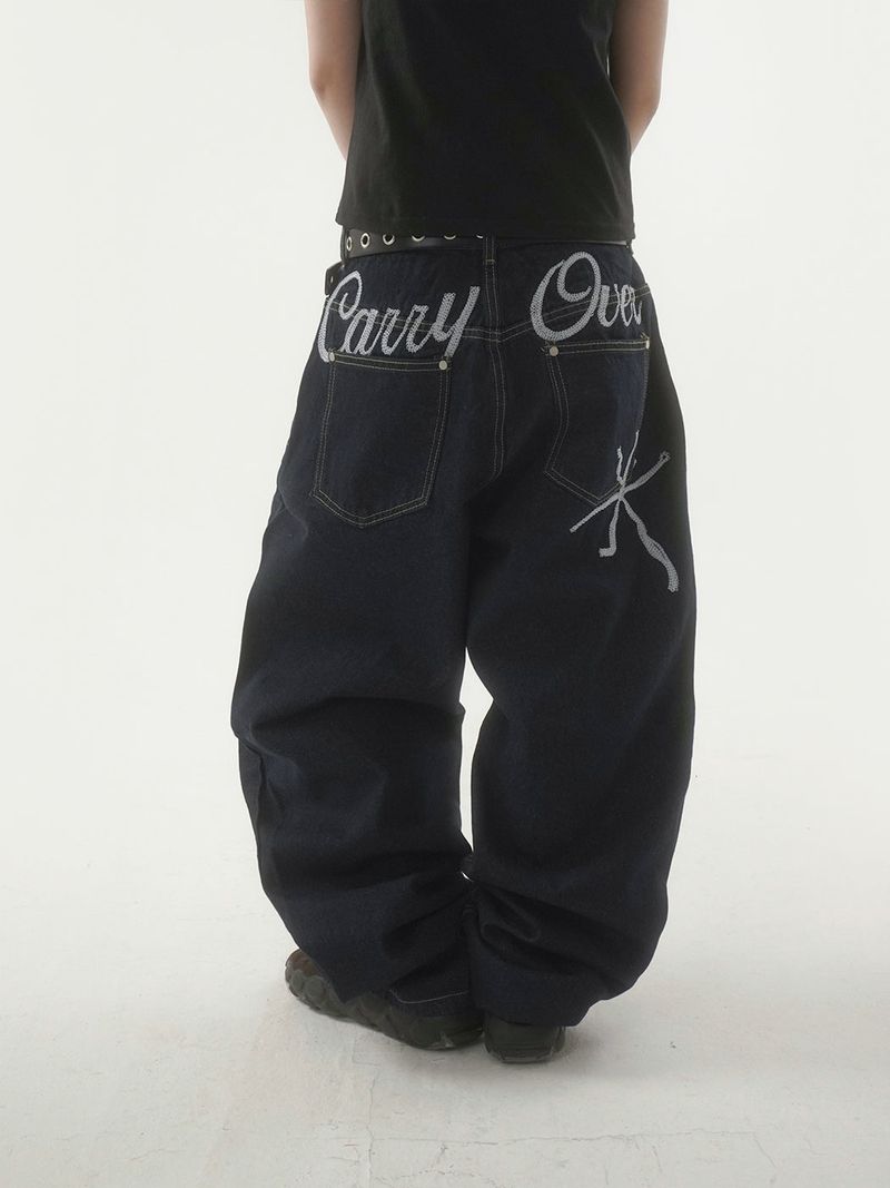 Felid handle denim pants -3C