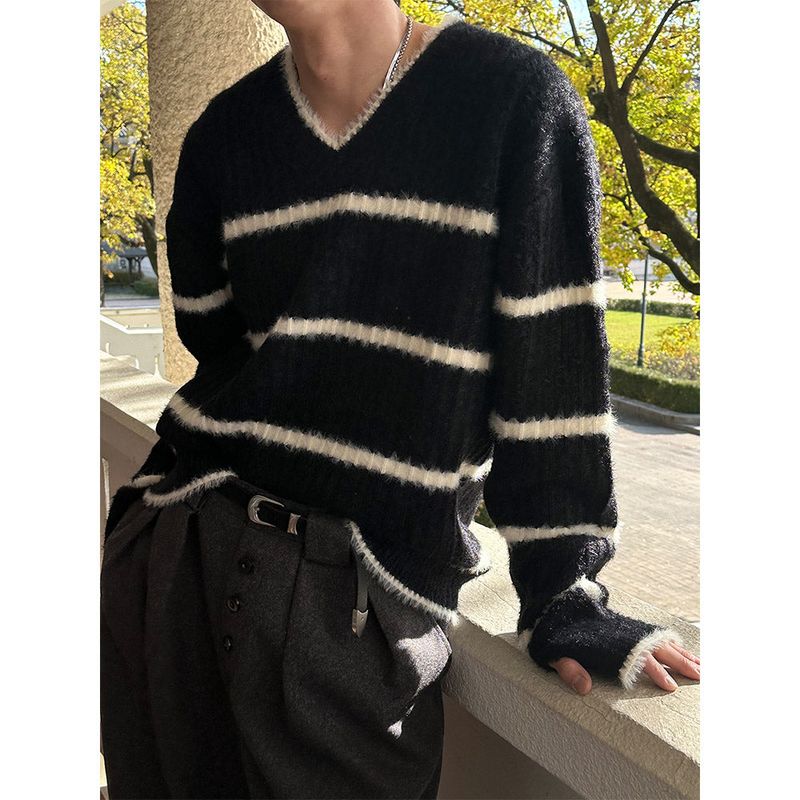 LAURANT（ロラン）の「  [F/W] Stripe angora warmer knit(4color)（Tops）」