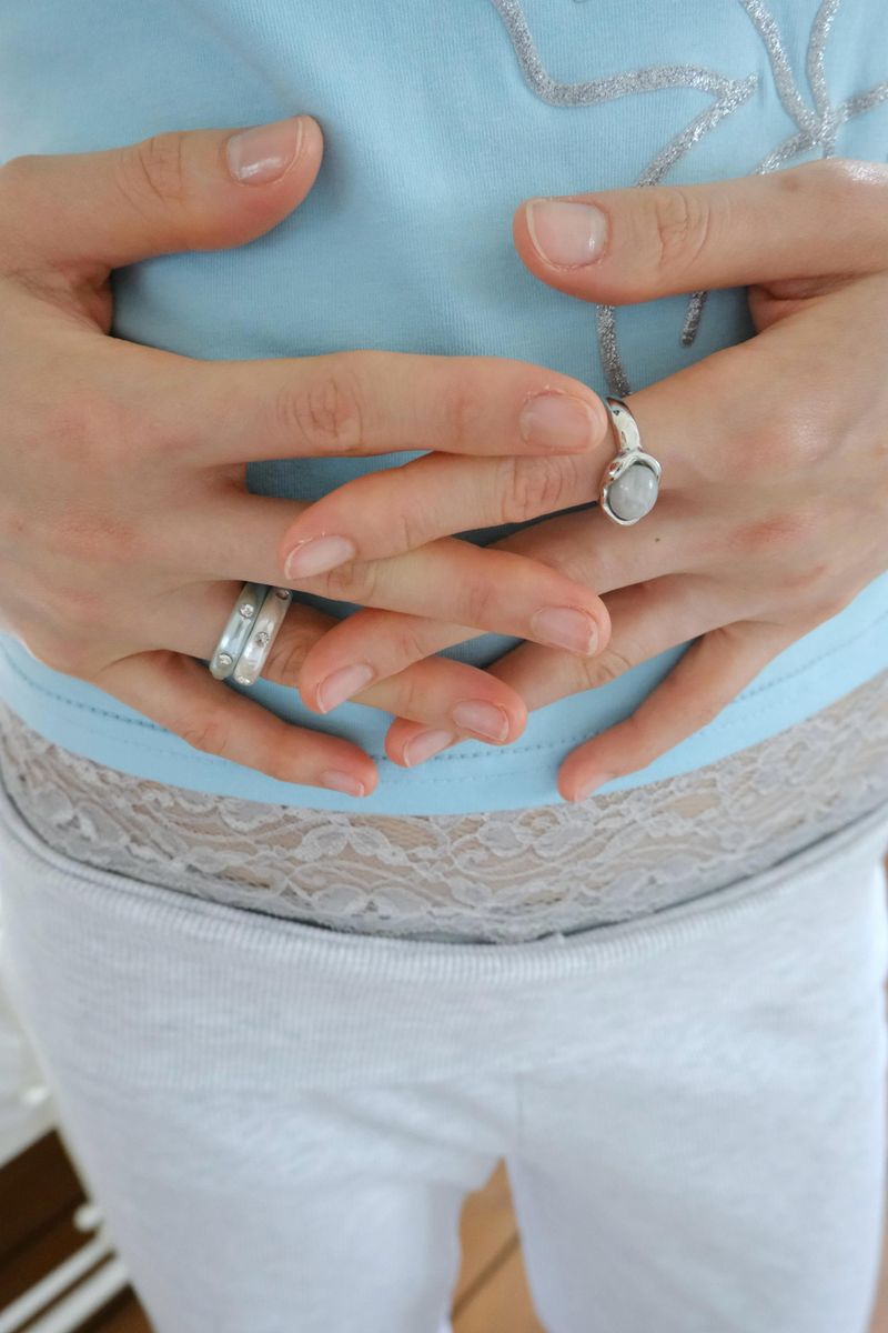 cubic pearl ring