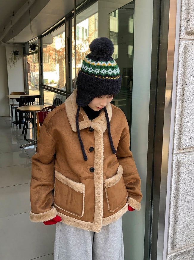 Panyu Snowflake Drop Knit Nordic Beanie
