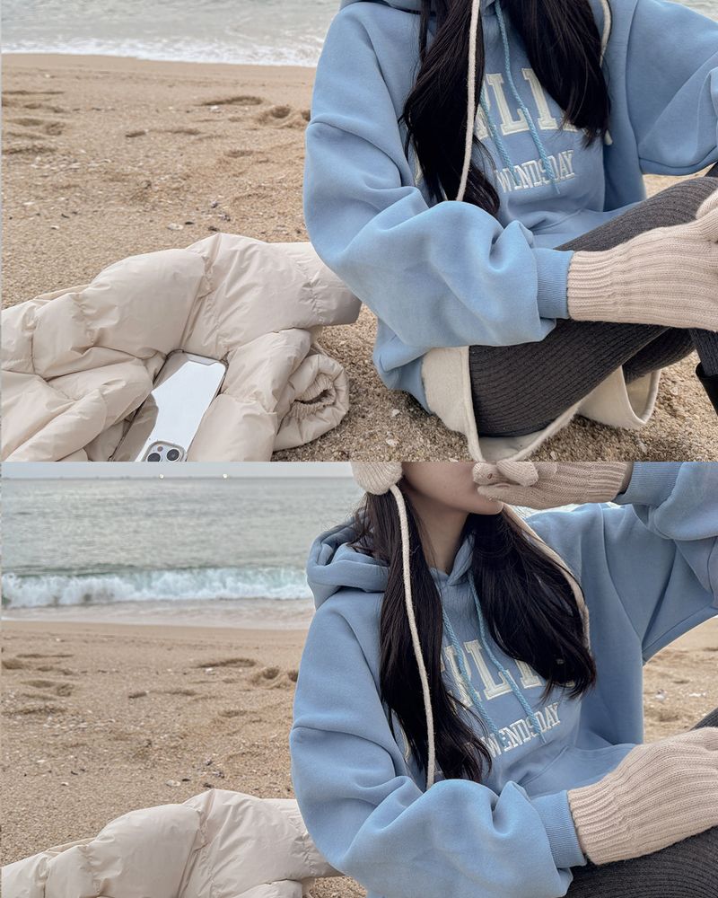 Overfit fleece hoodie
