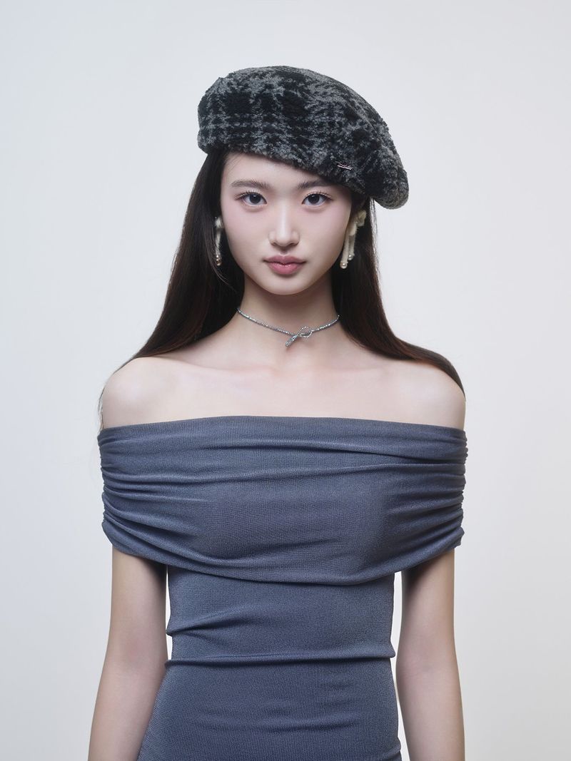 Tartan Fuzz Beret