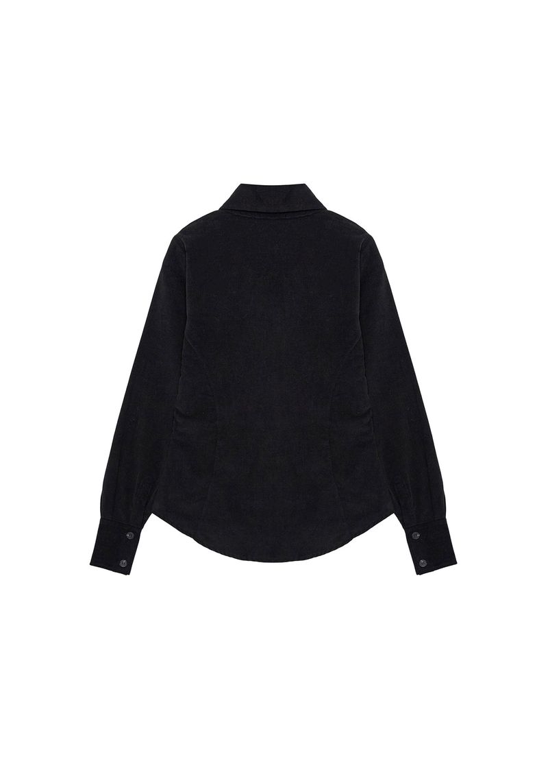 Side button shirts [Black]