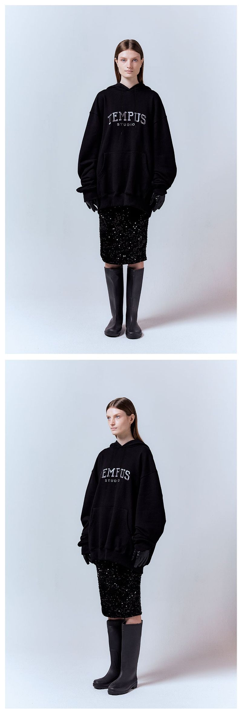 TEMPUS BASIC HOODIE [BLACK]