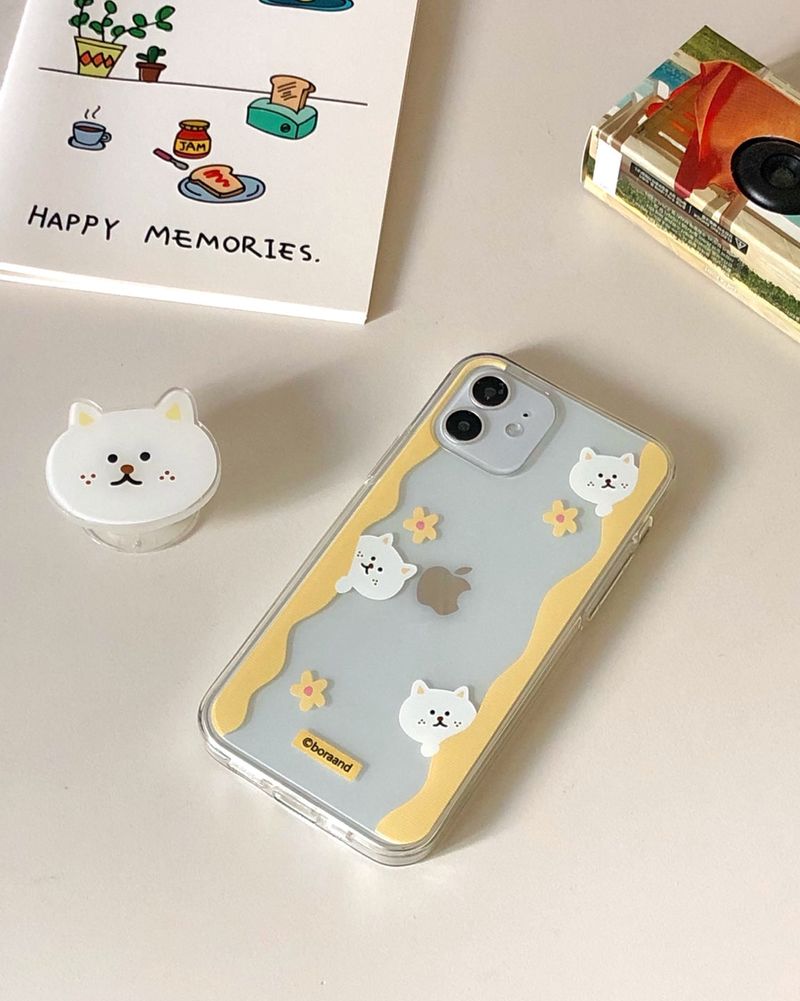 bora and(ボラアンド)の「Flower cat jelly case (iphone case)(Smartphone Accessories)」