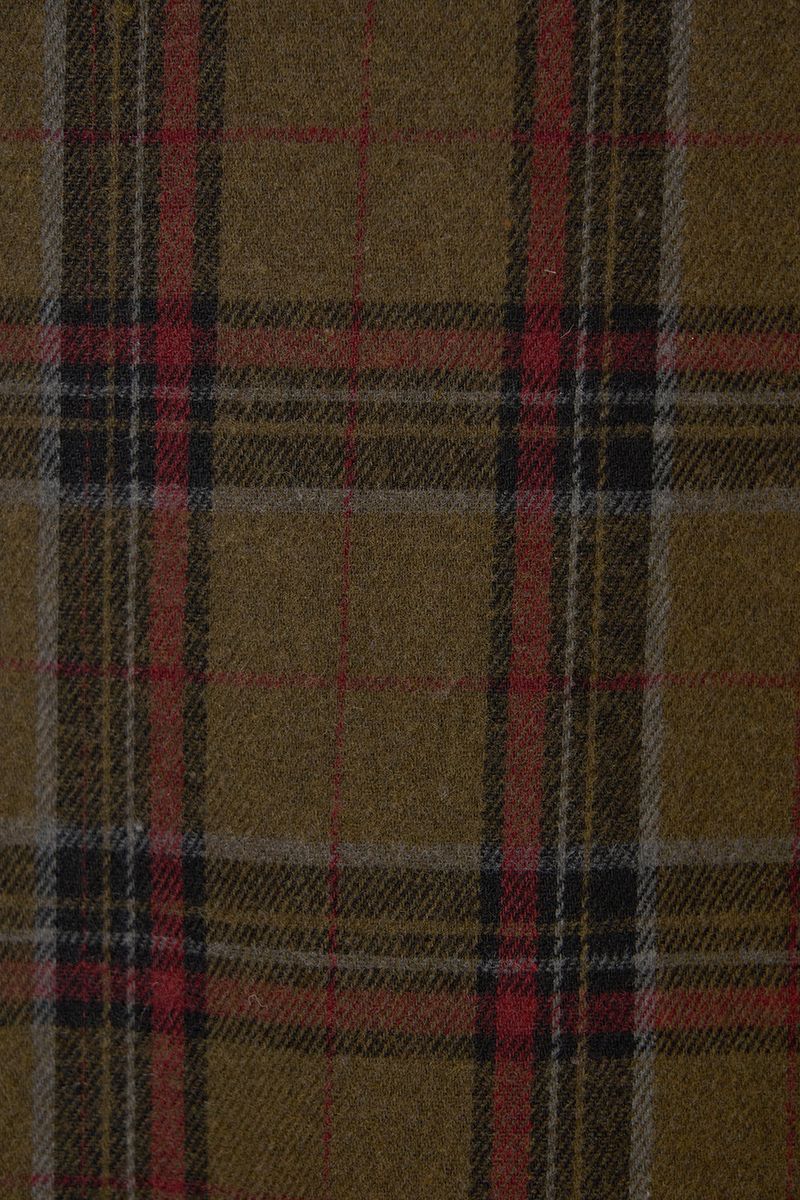 Falling long skirt_check brown