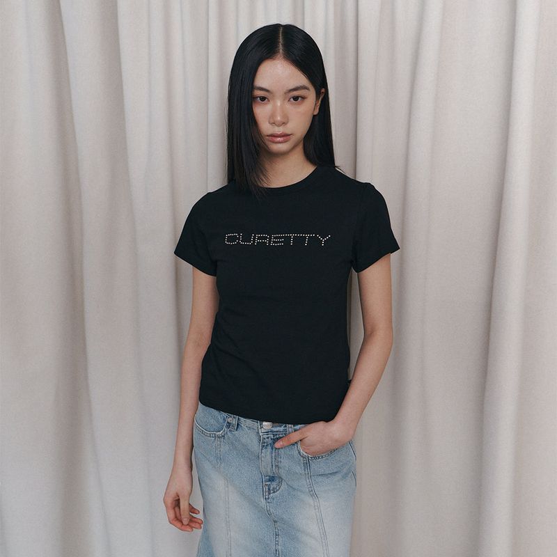 C ロゴ コンベックス Tシャツ ブラック