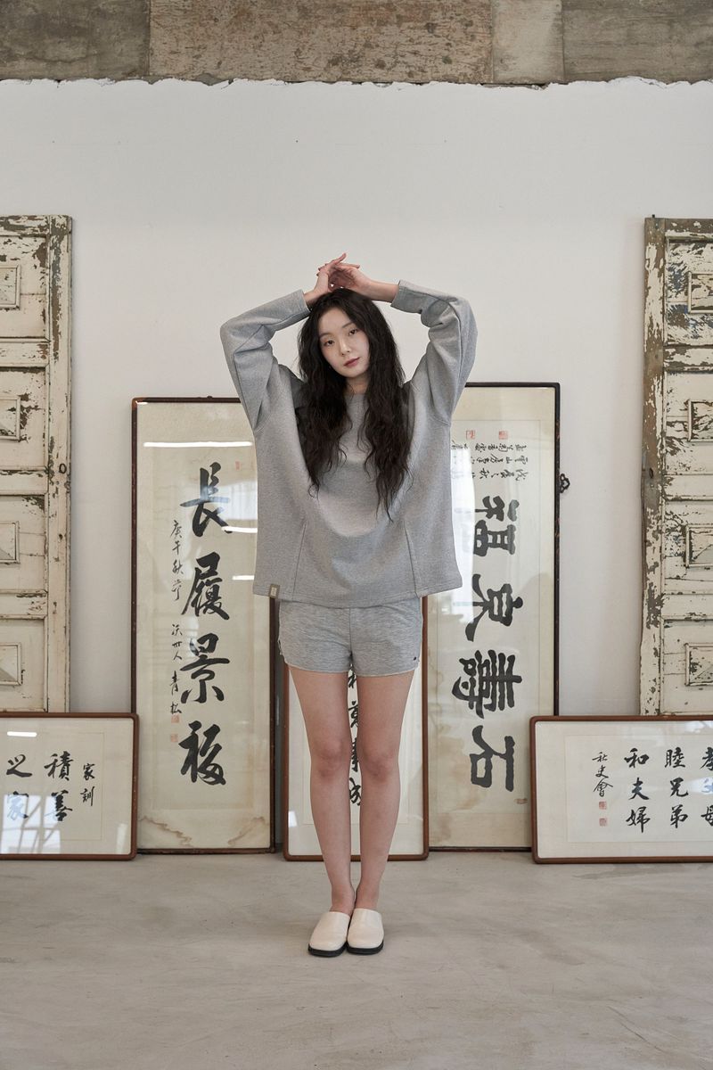HEAVY-TERRY BALLOON SWEAT BOX TEE (Gray)