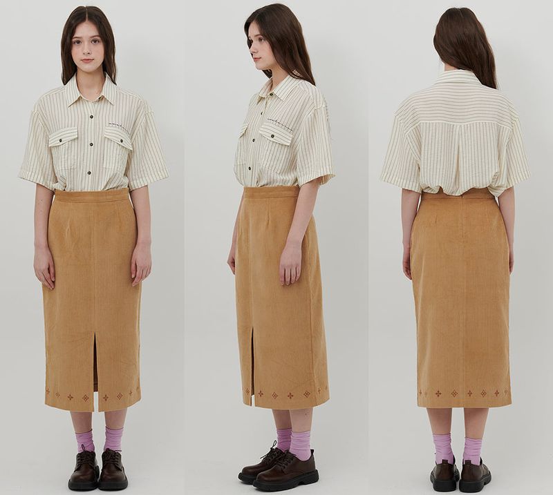 STRIPE POCKET SHIRT [IVORY]