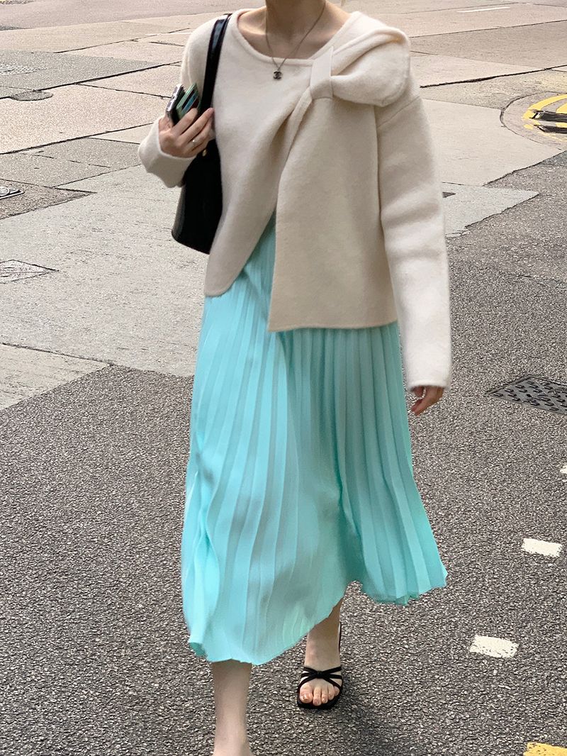 [MADE] LOVE MORE PINTUCK LONG SKIRT