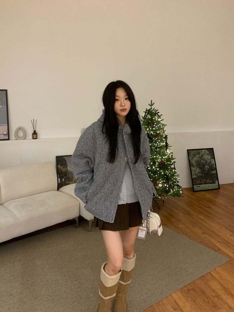 [UNISEX] from Mix Hood Coat Jacket