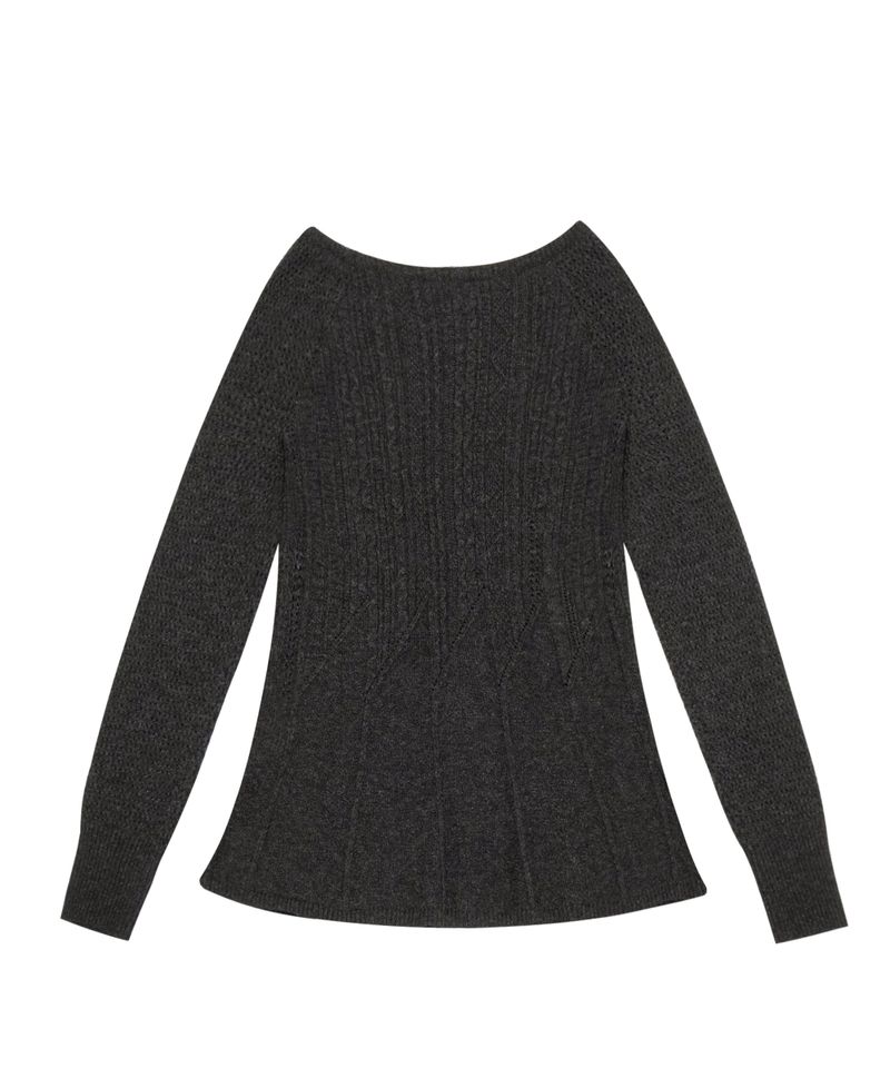 CABLE RECO KNIT OPS CHARCOAL