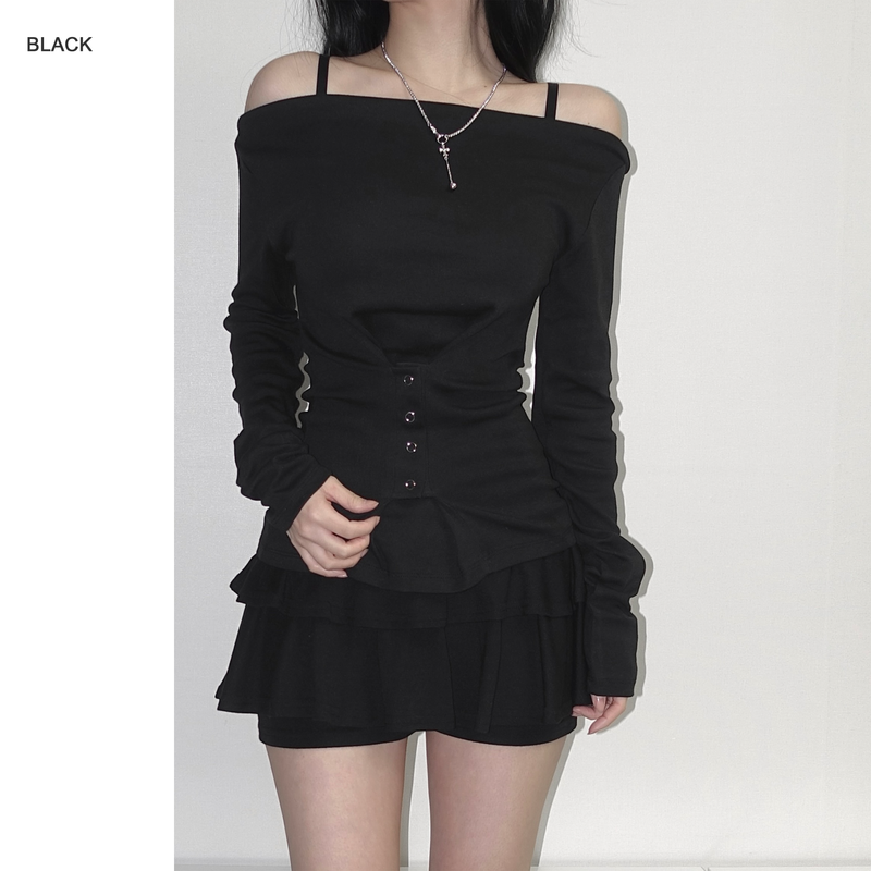Slim Front Button Off T