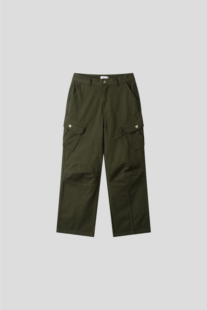 Washed Cargo Biker Pants