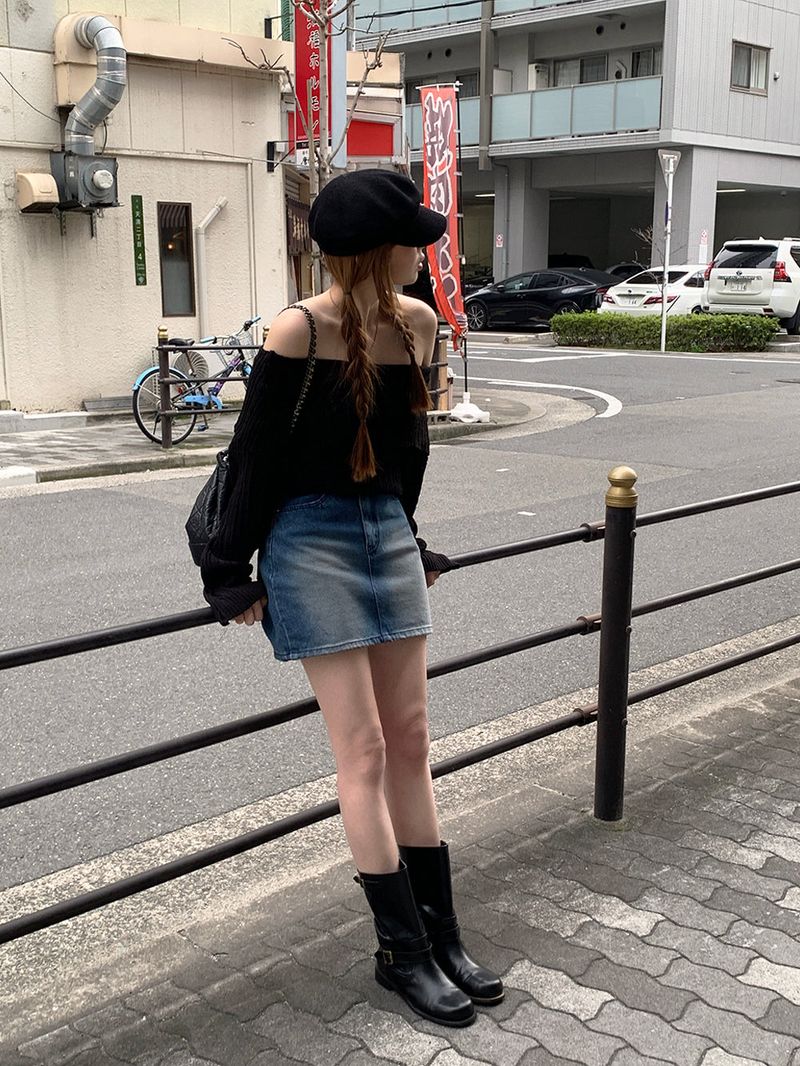 [MADE] Dune Y2K denim mini skirt