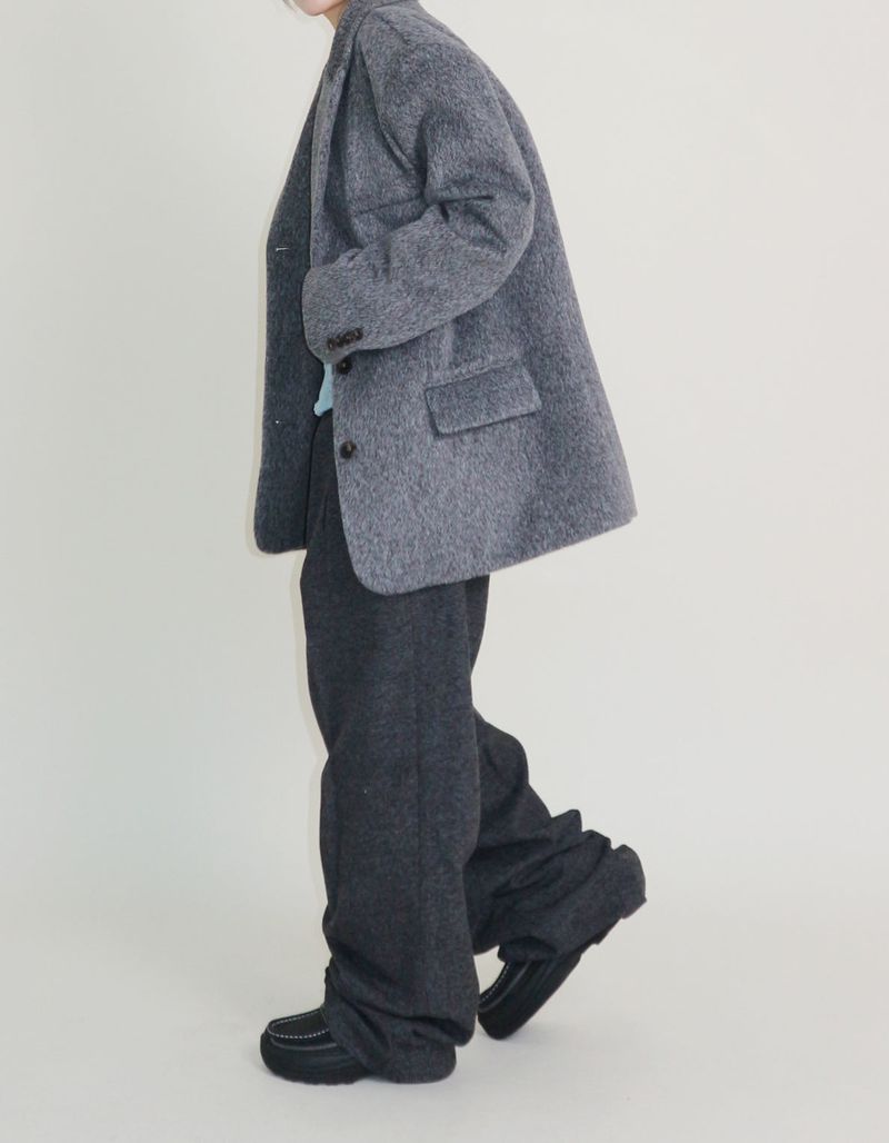 Winter Alpaca Formal Single Jacket (Wool Jacket) (Lining 2 Ounces)