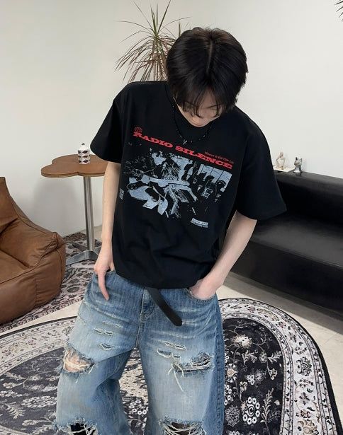 SATIIIZ（サティーズ）の「Sael Graphic Crop Short Sleeve Tee（Tops）」