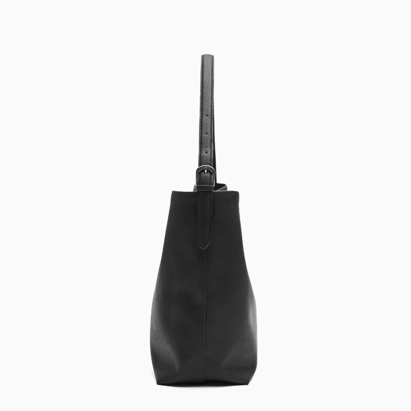 Belted Leahter Soulder Bag_Black