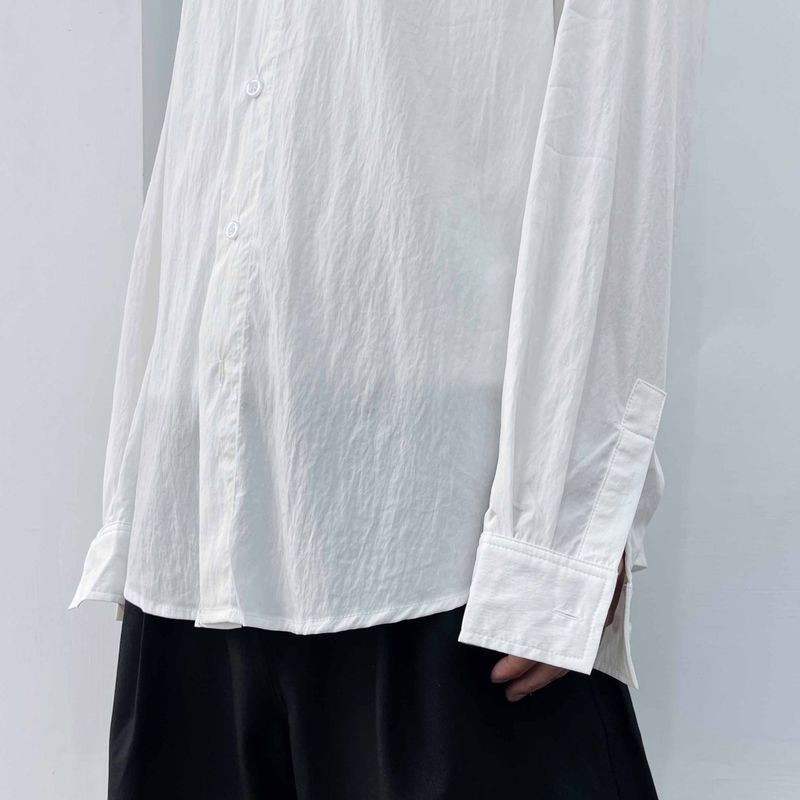 Micro-crinkle Baggy Shirt