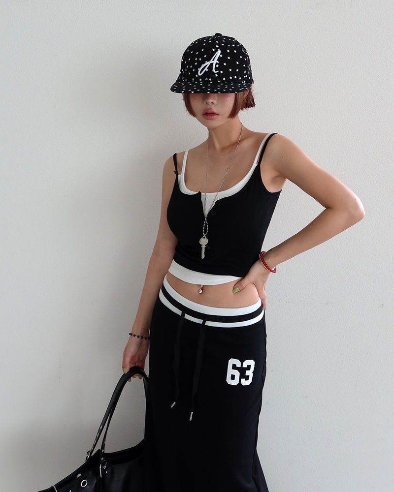 Delight-J（ディライトジェイ）の「Color Layered Double Button Sleeveless（Tops）」