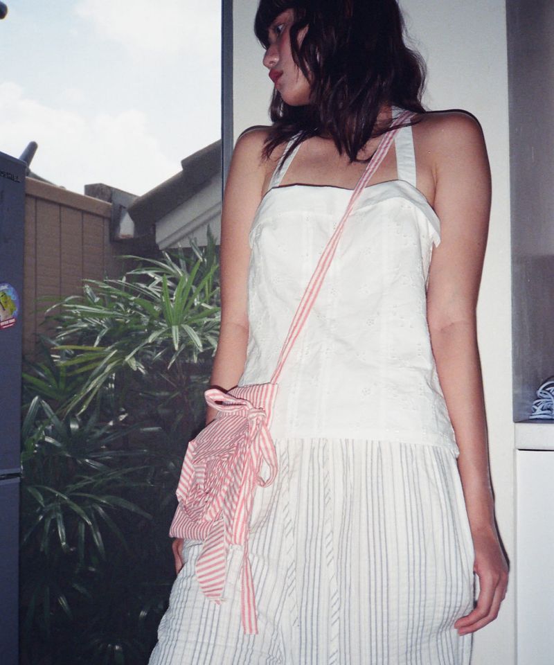 Rose Stripe Bag - Red