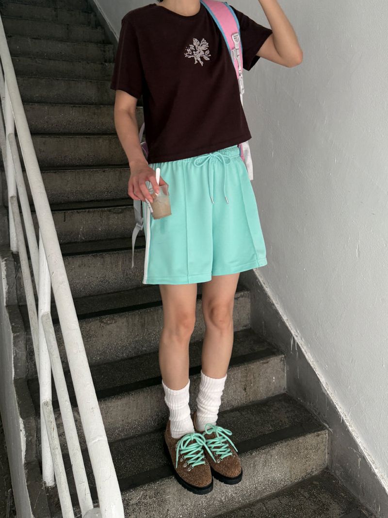 another language(アナザーランゲージ)の「hani track shorts (Pants)」