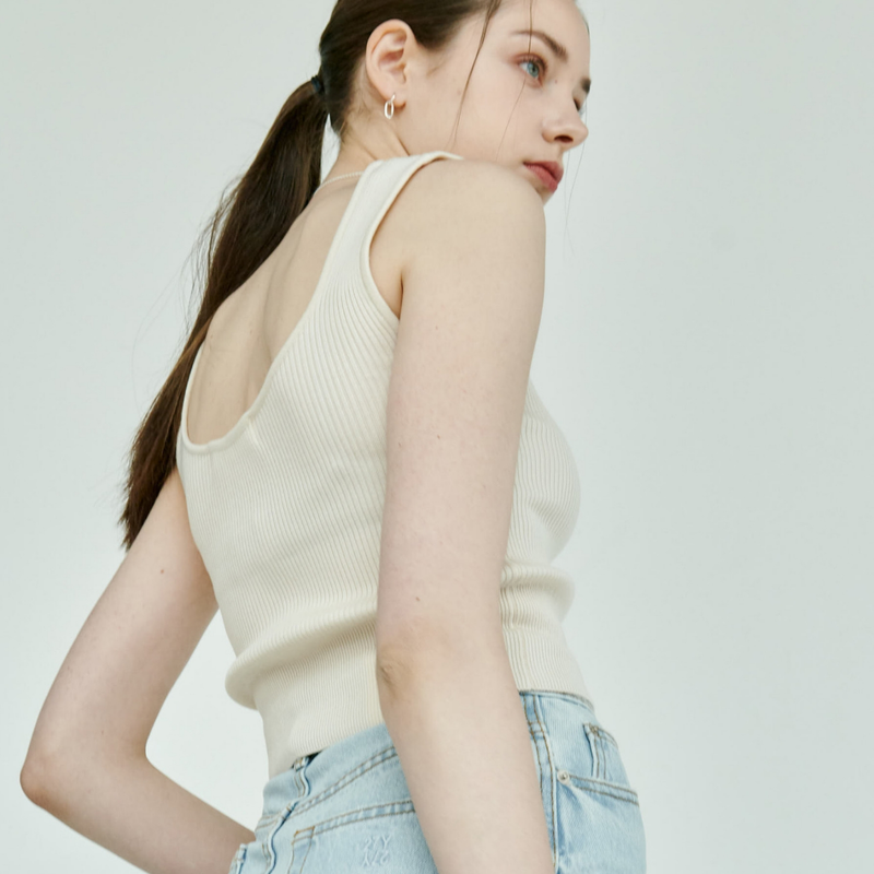 Silky sleeveless - Ivory - TKS001