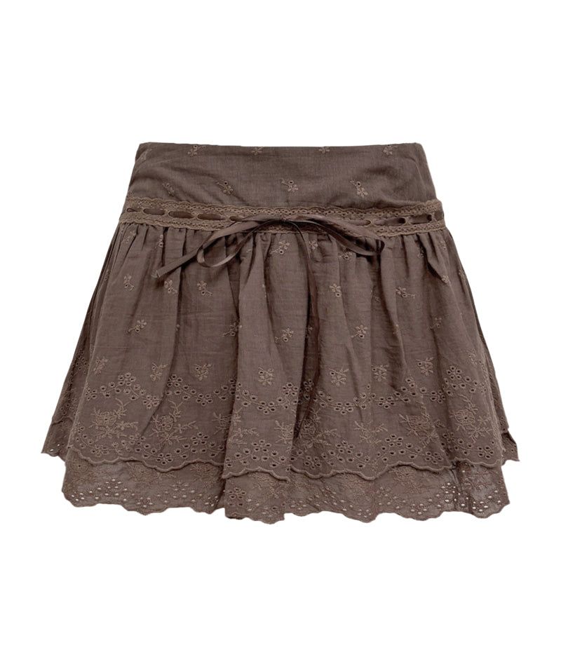 Cozy&Kitsch(コージーアンドキッチ)の「Venty Embroidered Cotton Skirt(Skirts)」