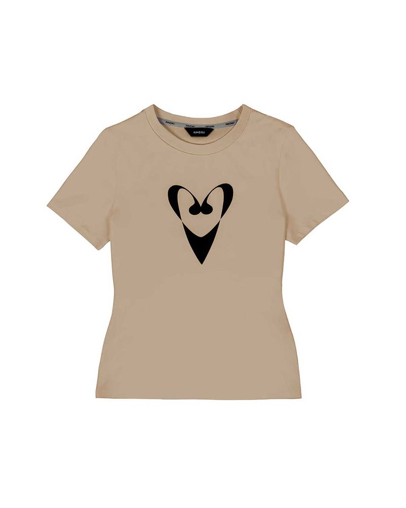 KIMZISU（キムジス）の「Heart Universe T-shirt _ Beige（Tops）」