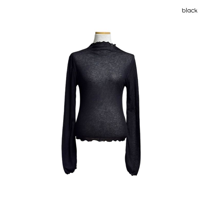 (4color) Soft Wave Half-Neck Tee