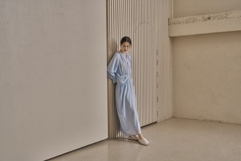 MYTHIC DRESS_BLUE GRAY