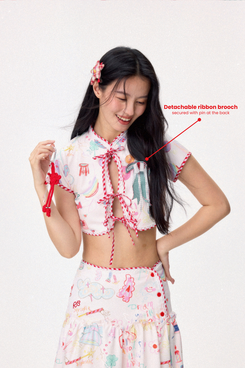 Dear Days Cheongsam Top (Cream)