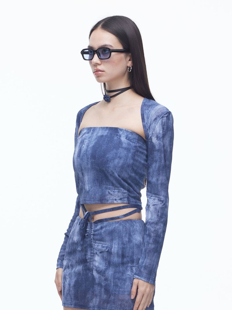 DILETTANTISME(ディレッタンティズム)の「Denim Mesh Bolero (BL)()」