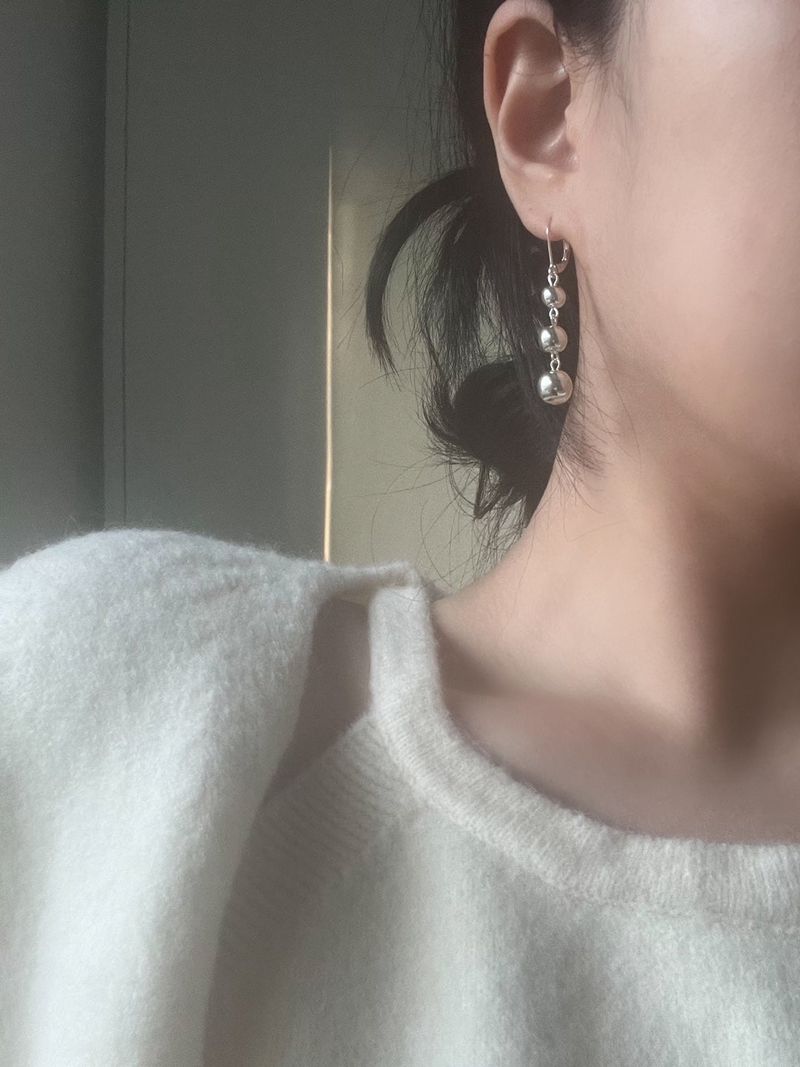 (silver925/18k) Pouis drop earrings