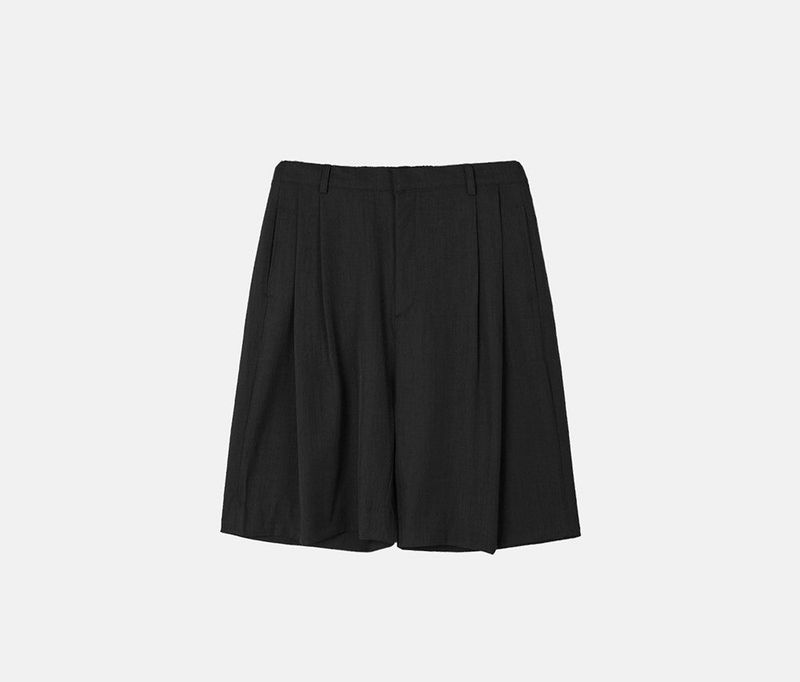Pleddy Bermuda Tuck Half Slacks (3color)
