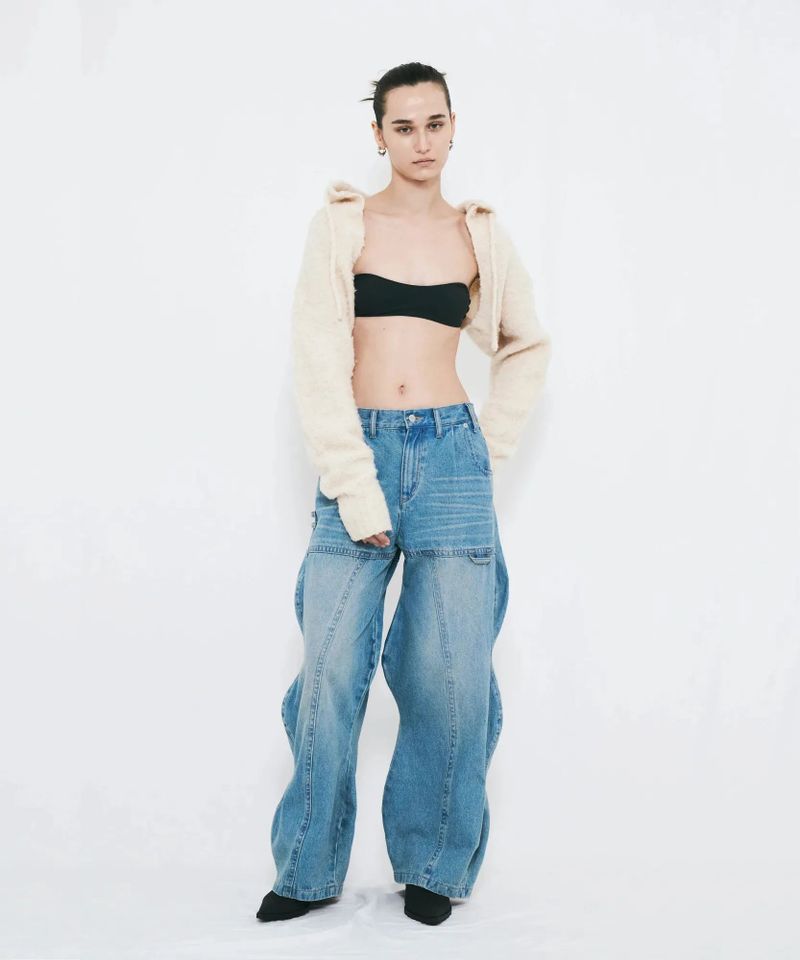 WAVE DENIM PANTS
