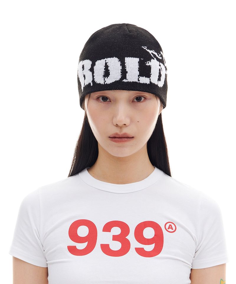 ARCHIVE BOLD（アーカイブボールド）の「BOLD UNCUFFED BEANIE (BLACK)（Hats）」