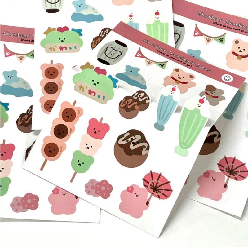 chanibear Traveling in Japan sticker