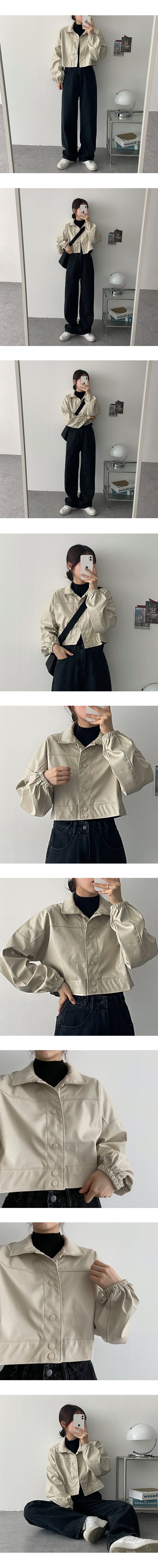 Dijou leather cropped jacket
