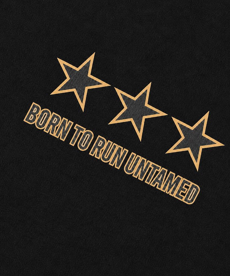 Star lettering cropped T-shirt - Black