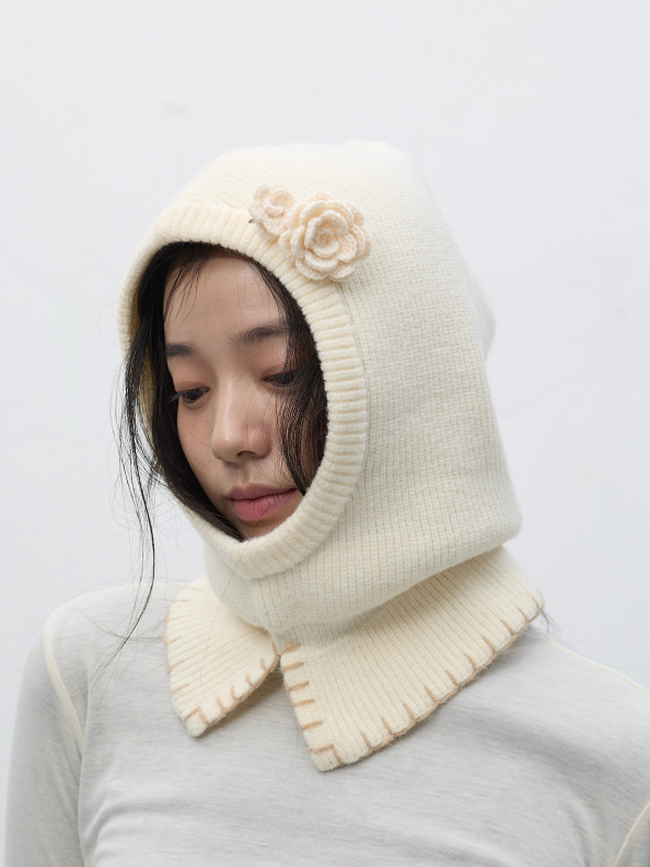 GENERAL IDEA（ジェネラルアイディア）の「handmade knit flower brooch set - ivory  （Accessories）」