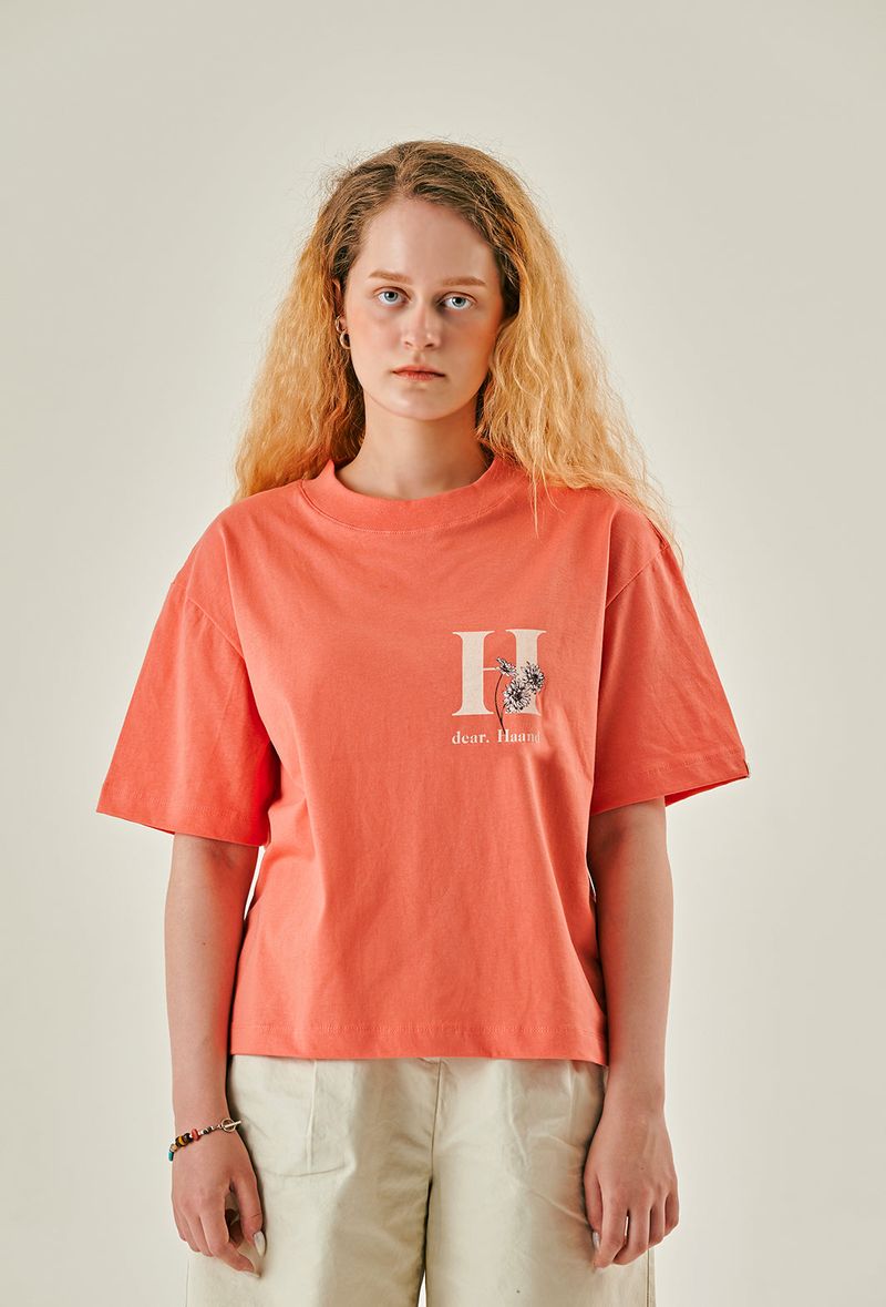 FLOWER GRAPHIC WASHED T-SHIRT