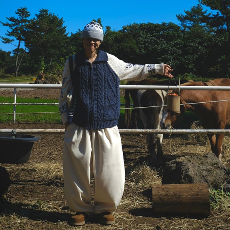 SEMIKAJI（セミカジ）の「SH Winter Cowichan Nordic Zip-up Cardigan（Tops）」